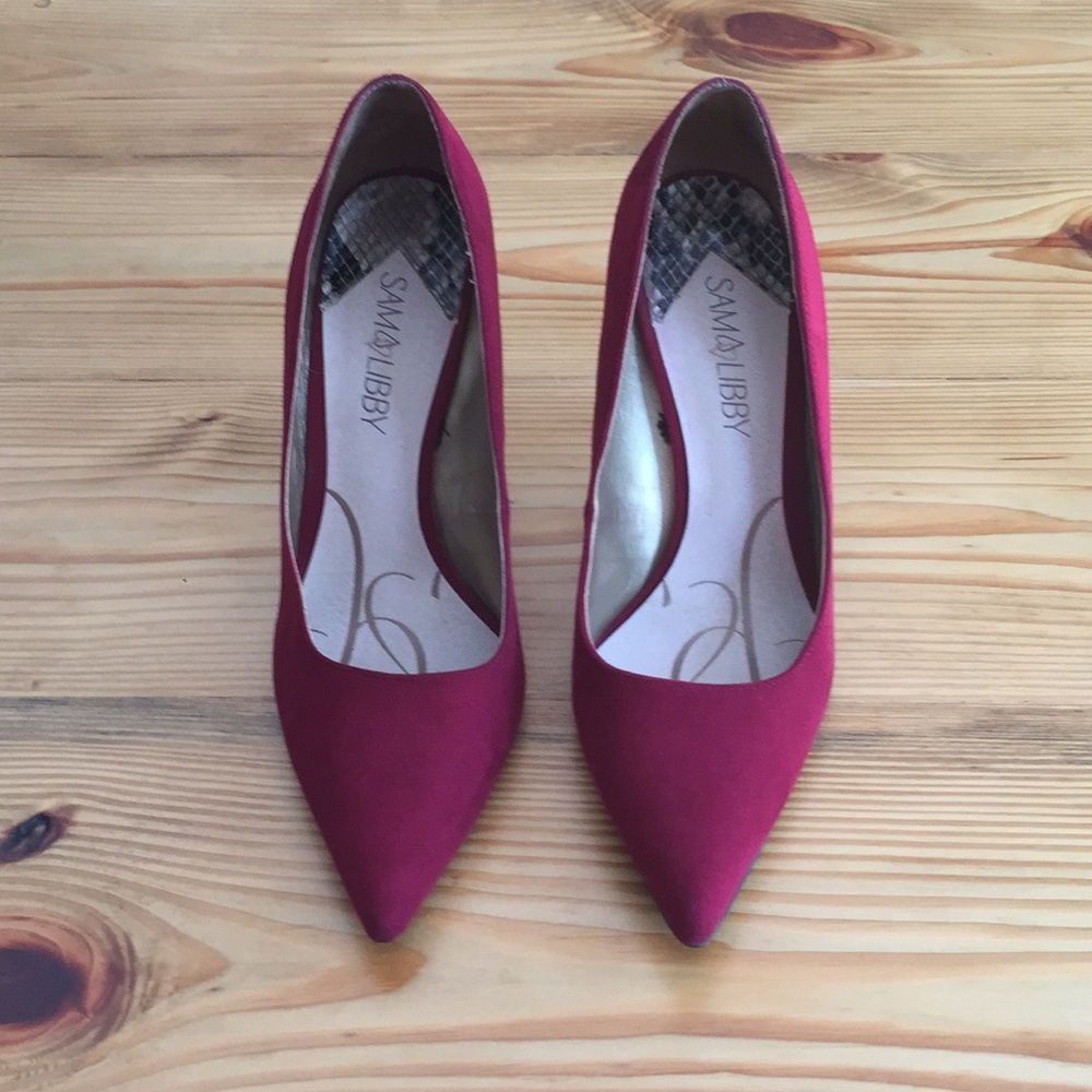 Burgundy Suede Pumps
